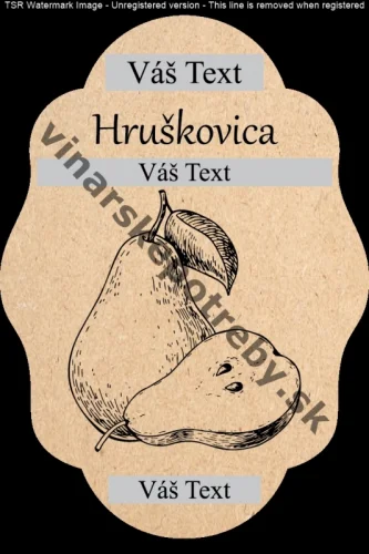 Etiketa hruškovica vz6