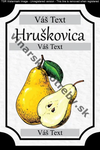 Etiketa hruškovica vz2