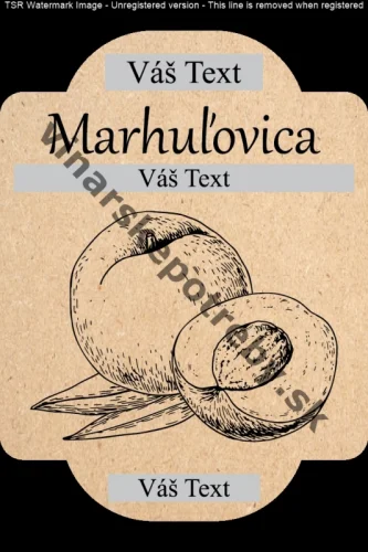 Etiketa marhuľovica vz8